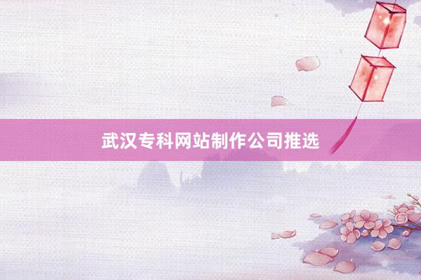 武汉专科网站制作公司推选