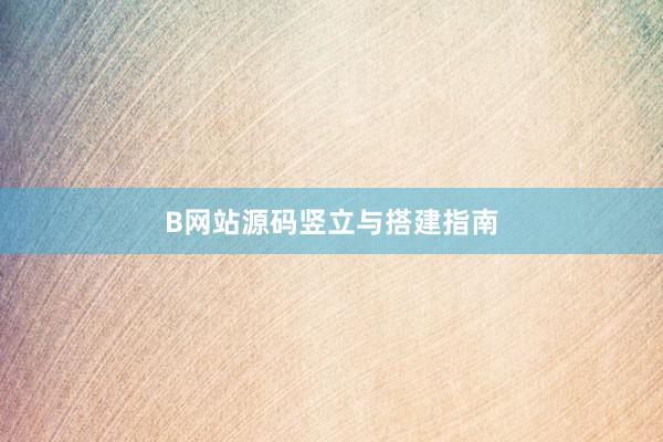 B网站源码竖立与搭建指南
